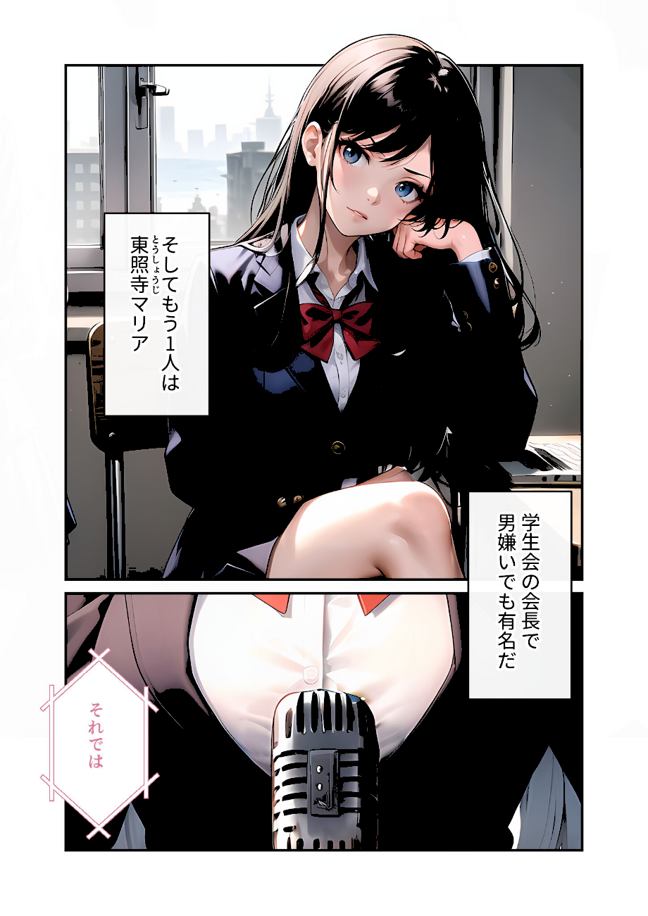 陰キャの僕、透視の力を手に入れる。第十四話 〜男嫌いな会長サマの無様な全校集会〜 モザイク版  エロ画像3